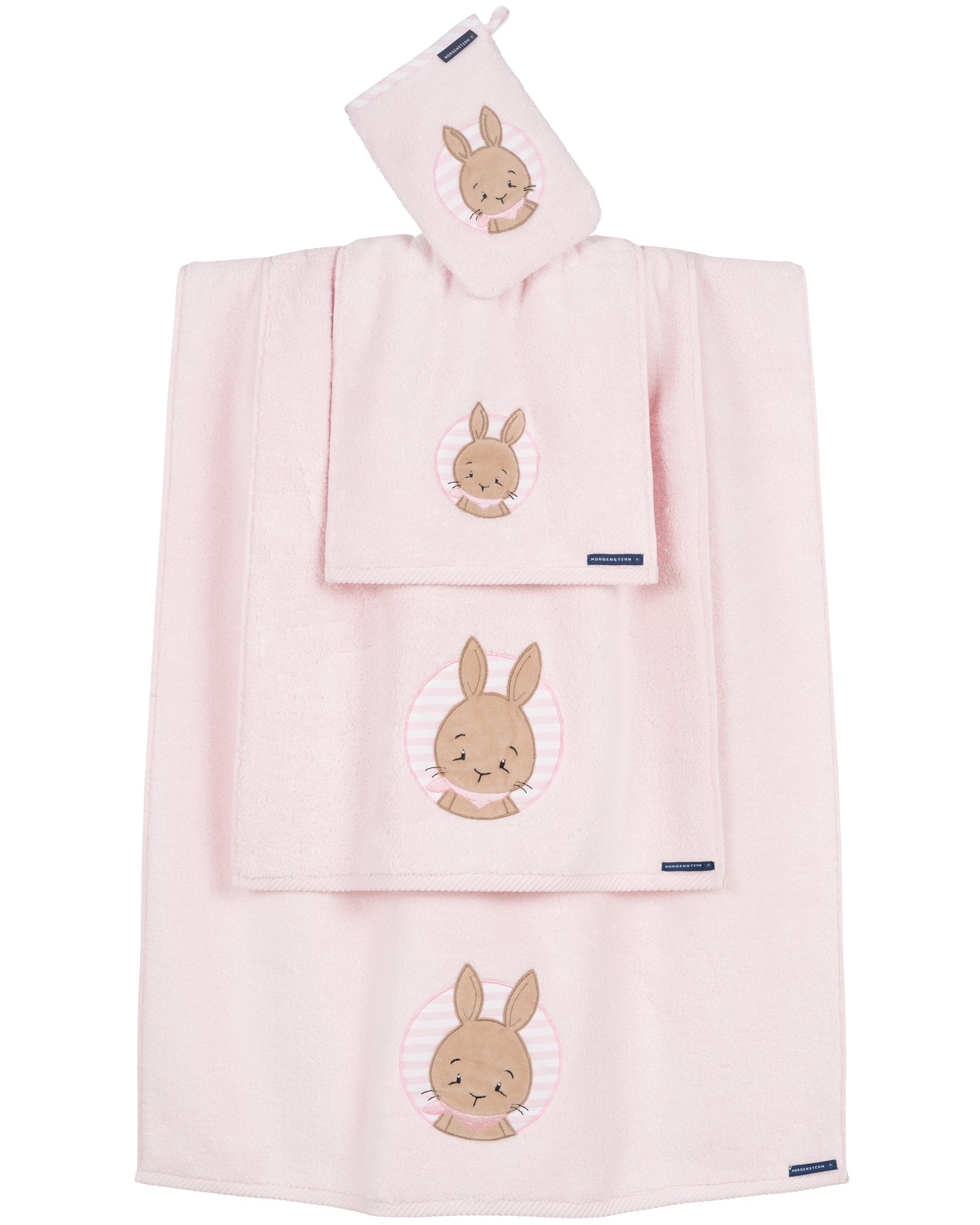 Morgenstern – Hase Kinder Handtuch rosa