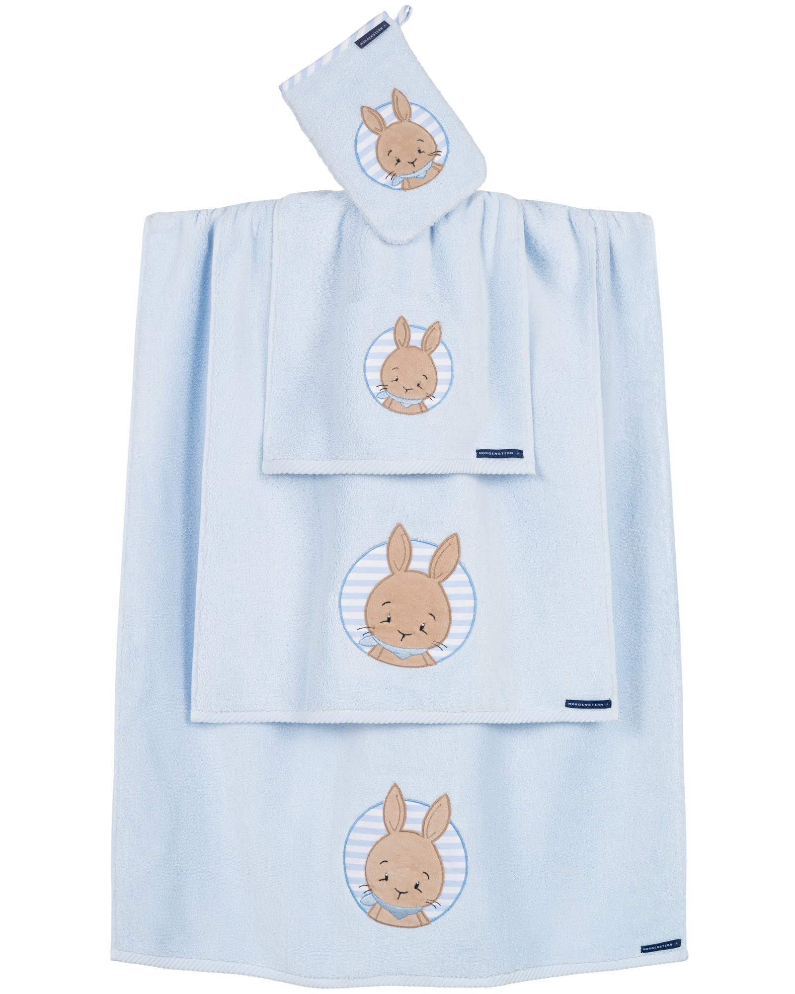 Morgenstern – Hase Kinder Handtuch blau