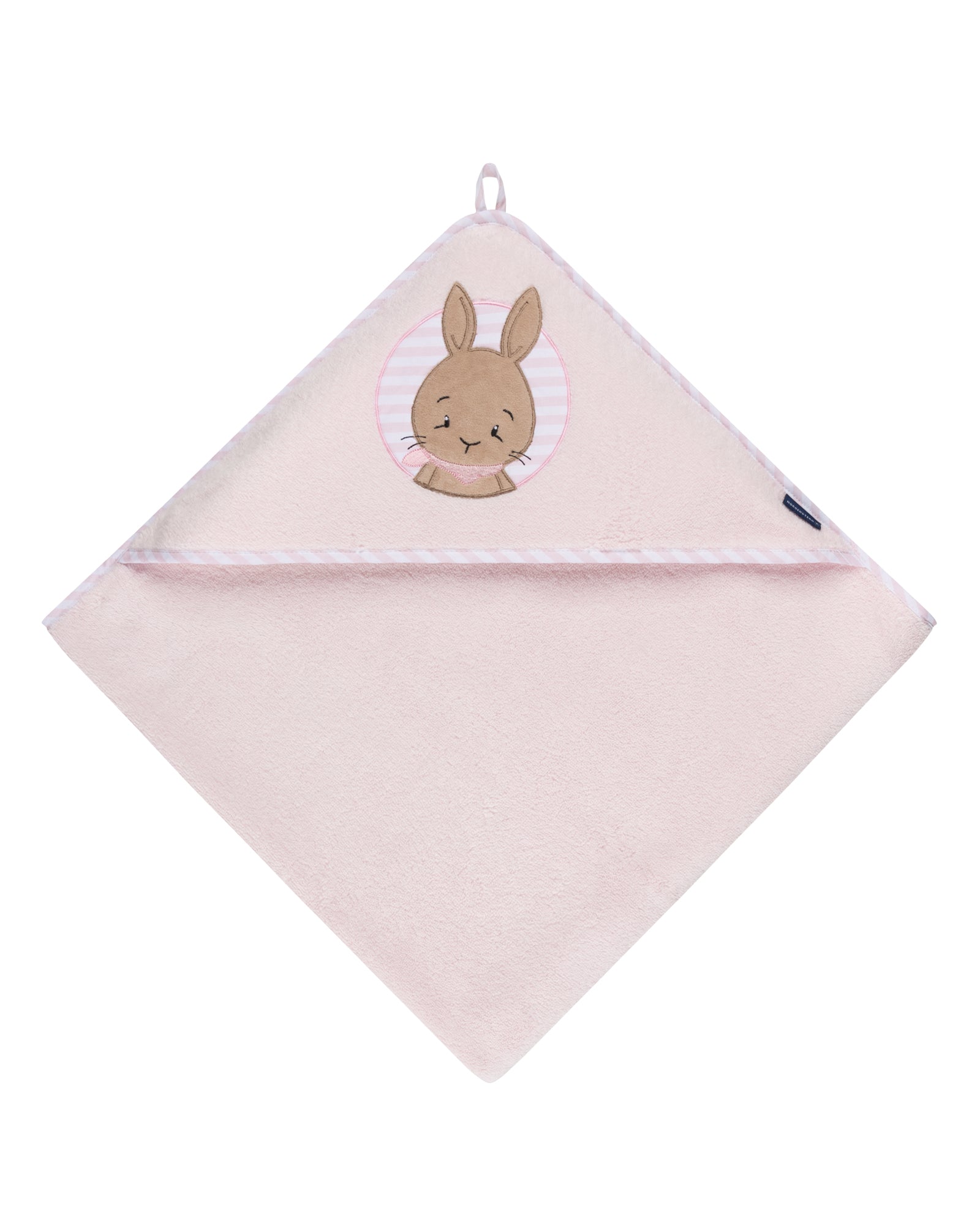 Morgenstern – Hase Kinder Kapuzentuch 100x100cm rosa