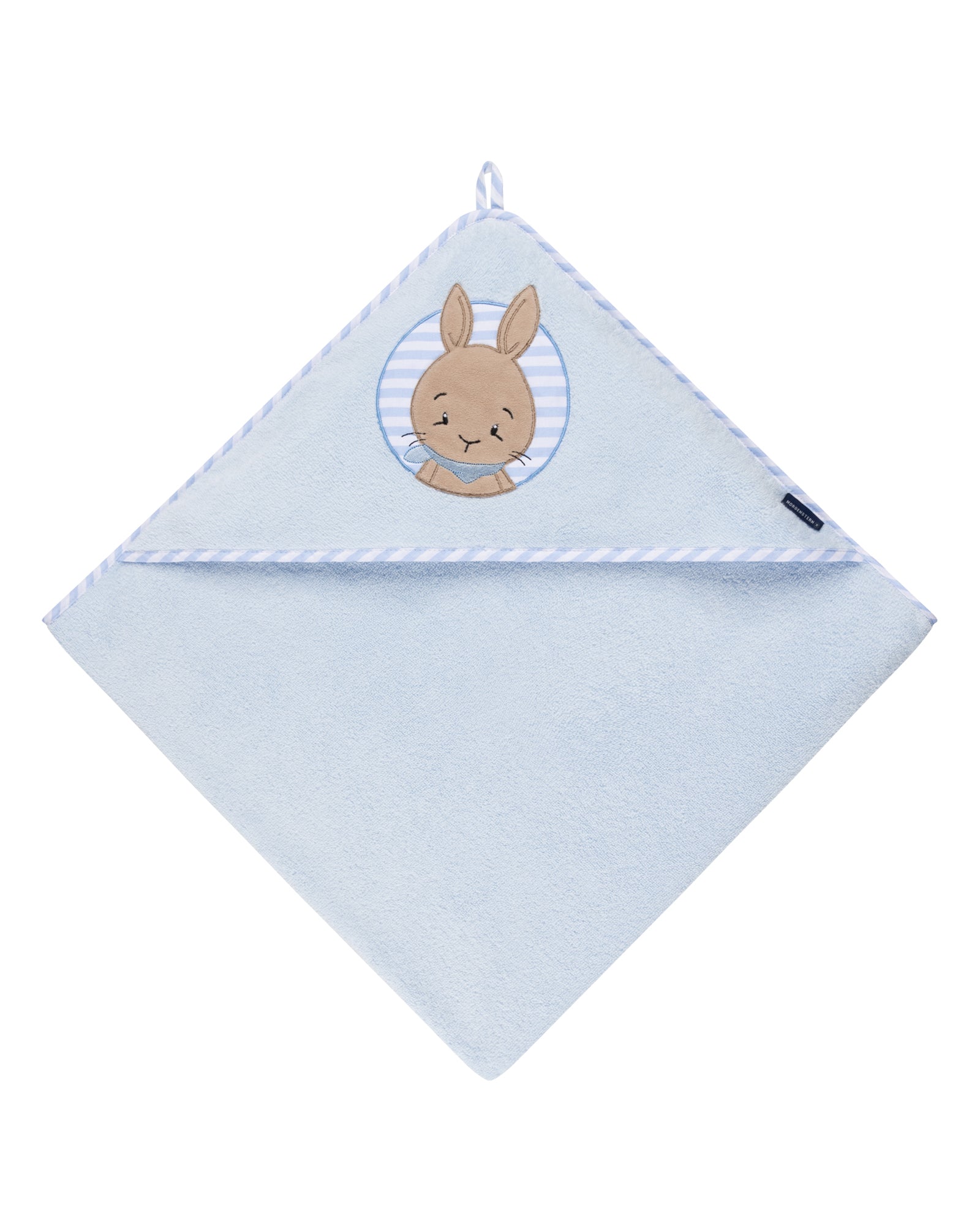 Morgenstern – Hase Kinder Kapuzentuch 100x100cm blau