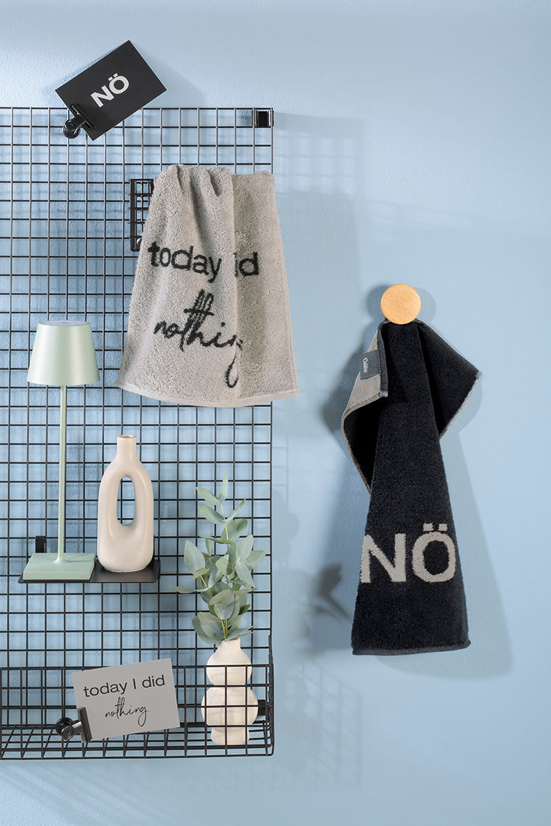 Postcard Towel Gästehandtuch 30x50cm schwarz