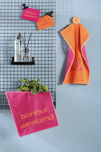 Postcard Towel Gästehandtuch 30x50cm orange