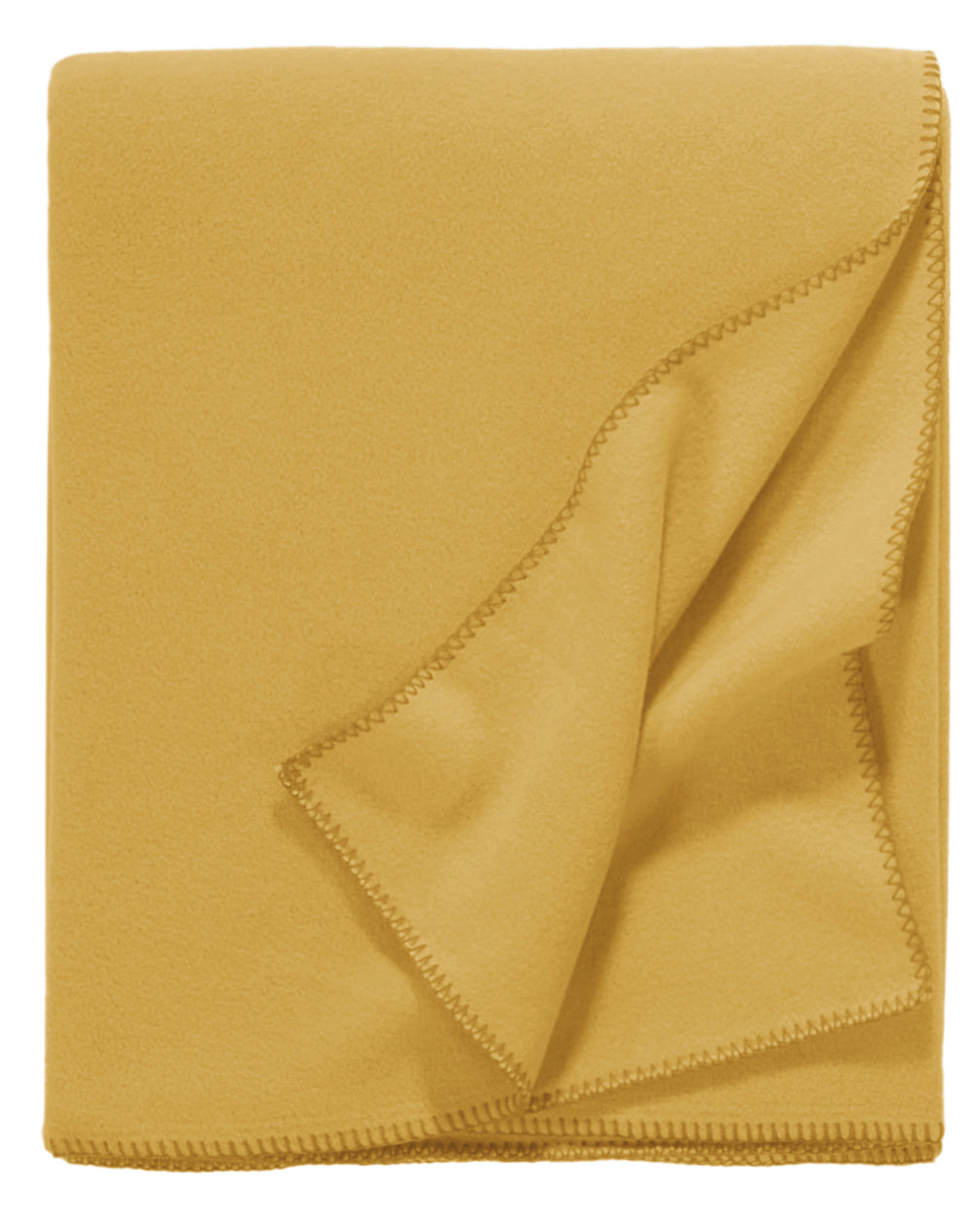 Fleece Decke curry gelb