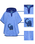 Badeponcho blauer Elefant Details