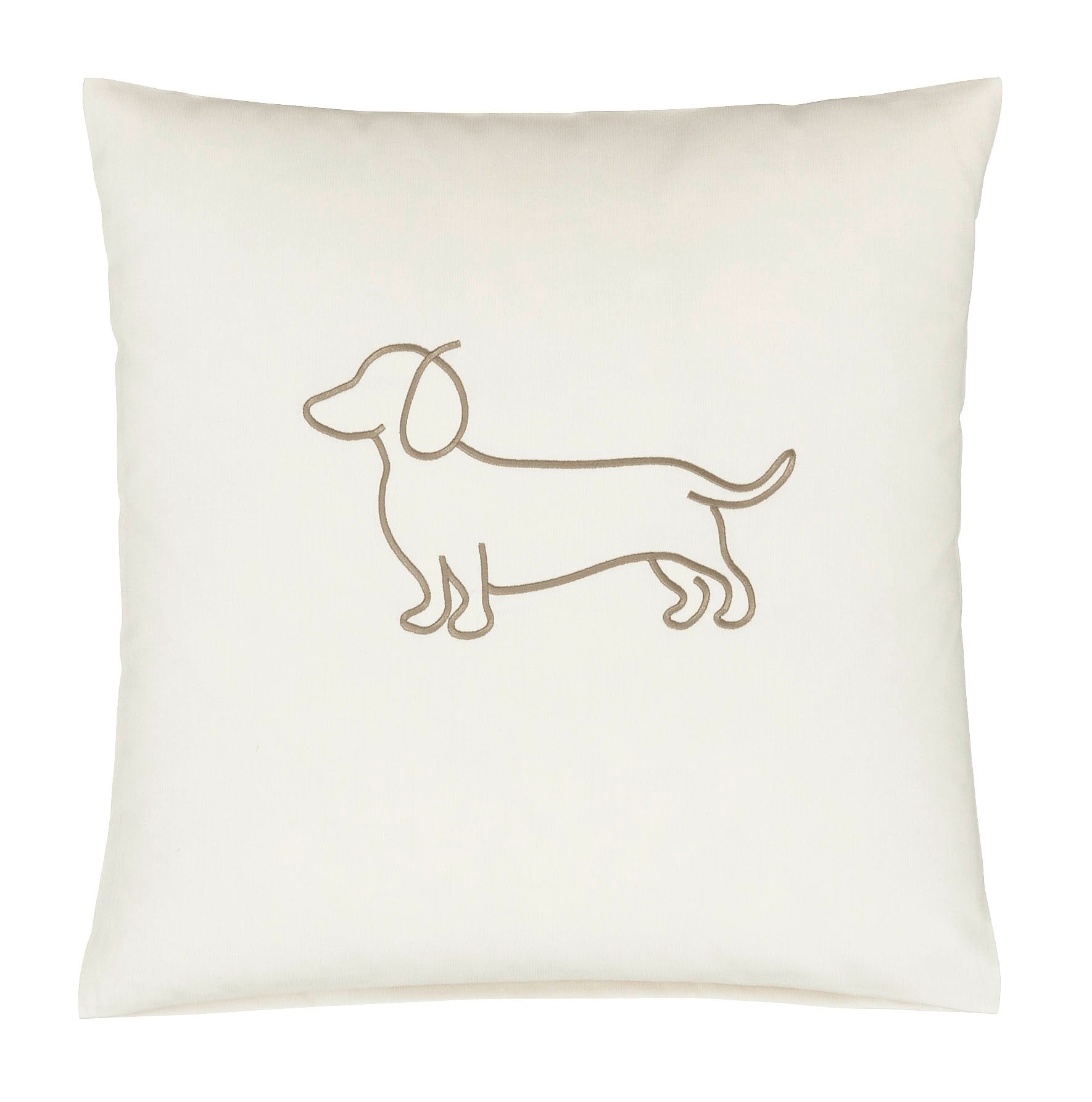 Satin Kissenbezug Dogs beige 40x40cm