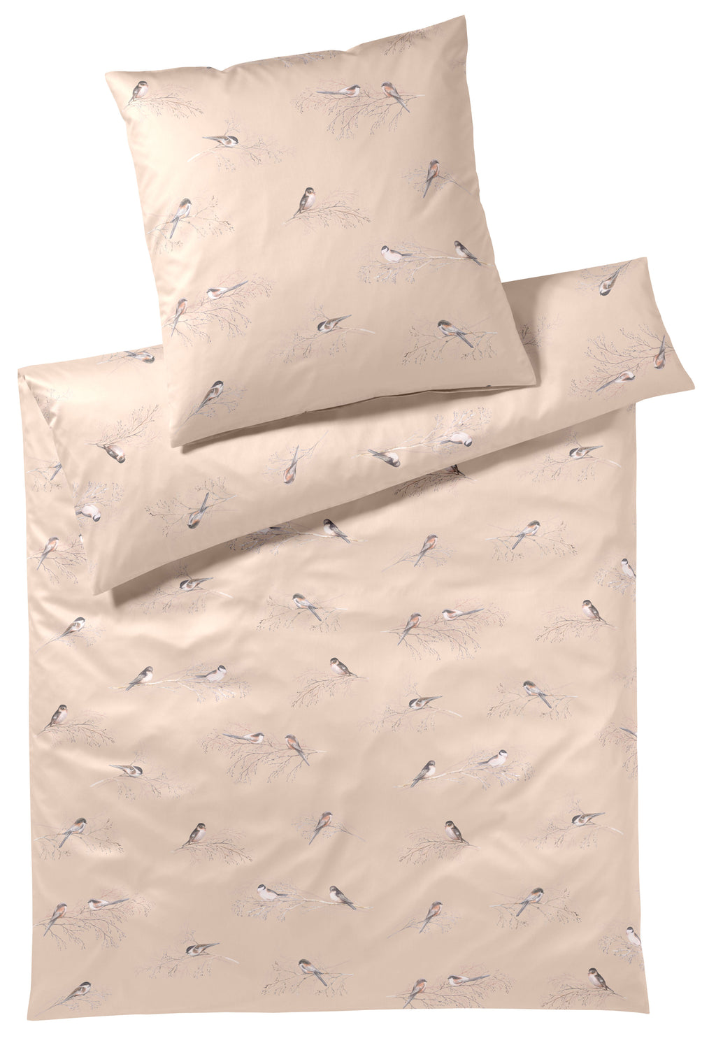 Spätzchen Seiden Satin Bettwäsche apricot