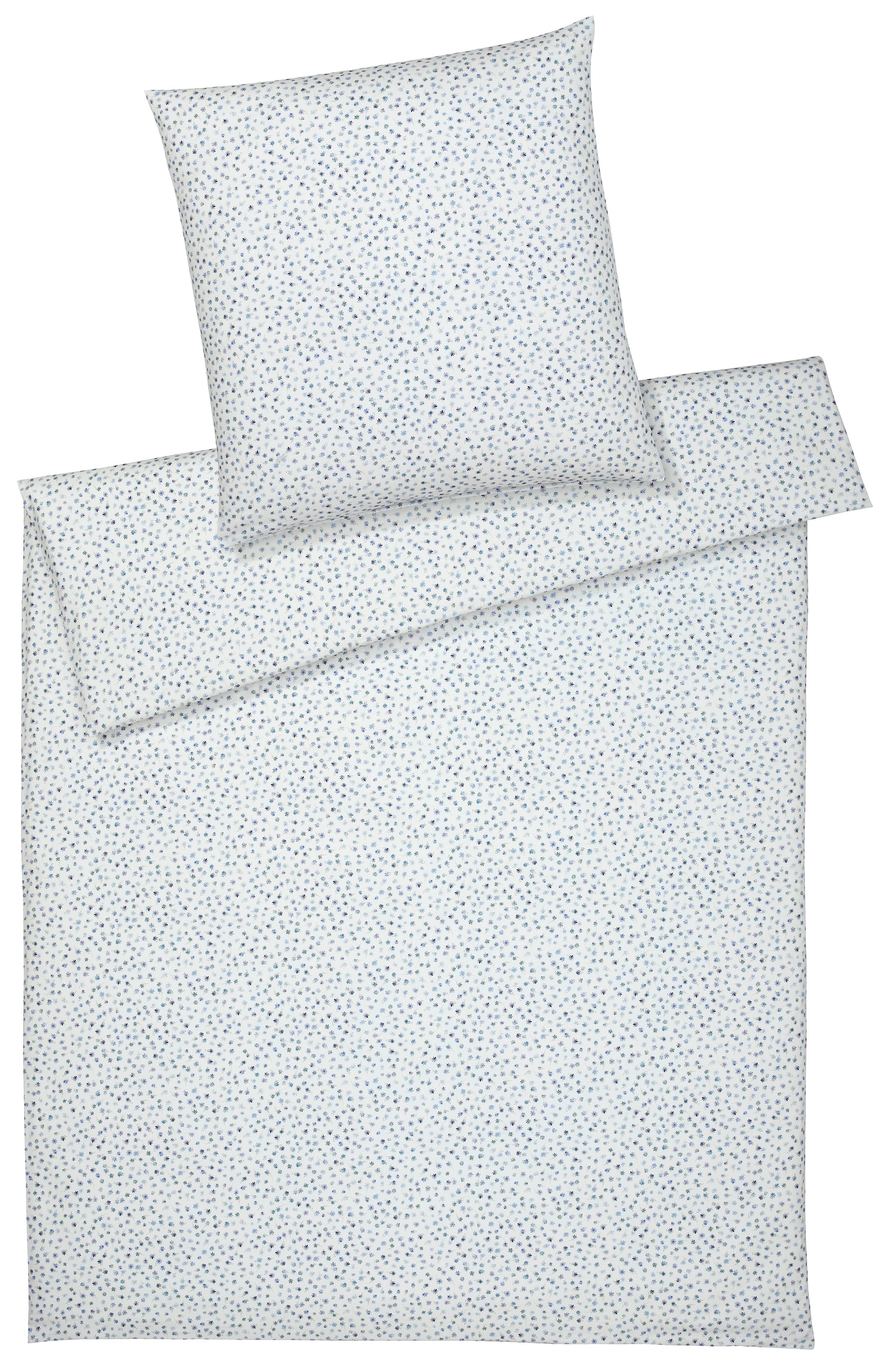 Flanell Bettwäsche Preppy Blumendesign aqua