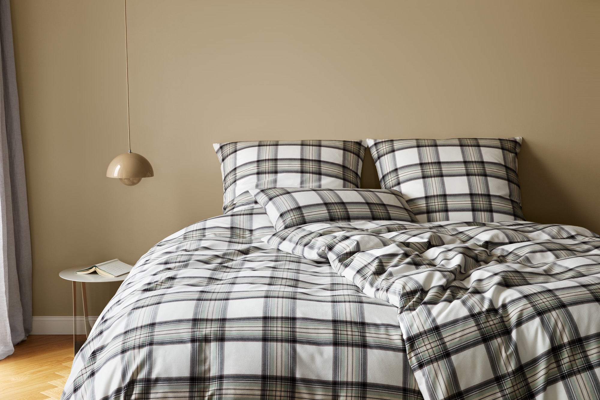 Flanell Karo-Bettwäsche Westminster tannengrün