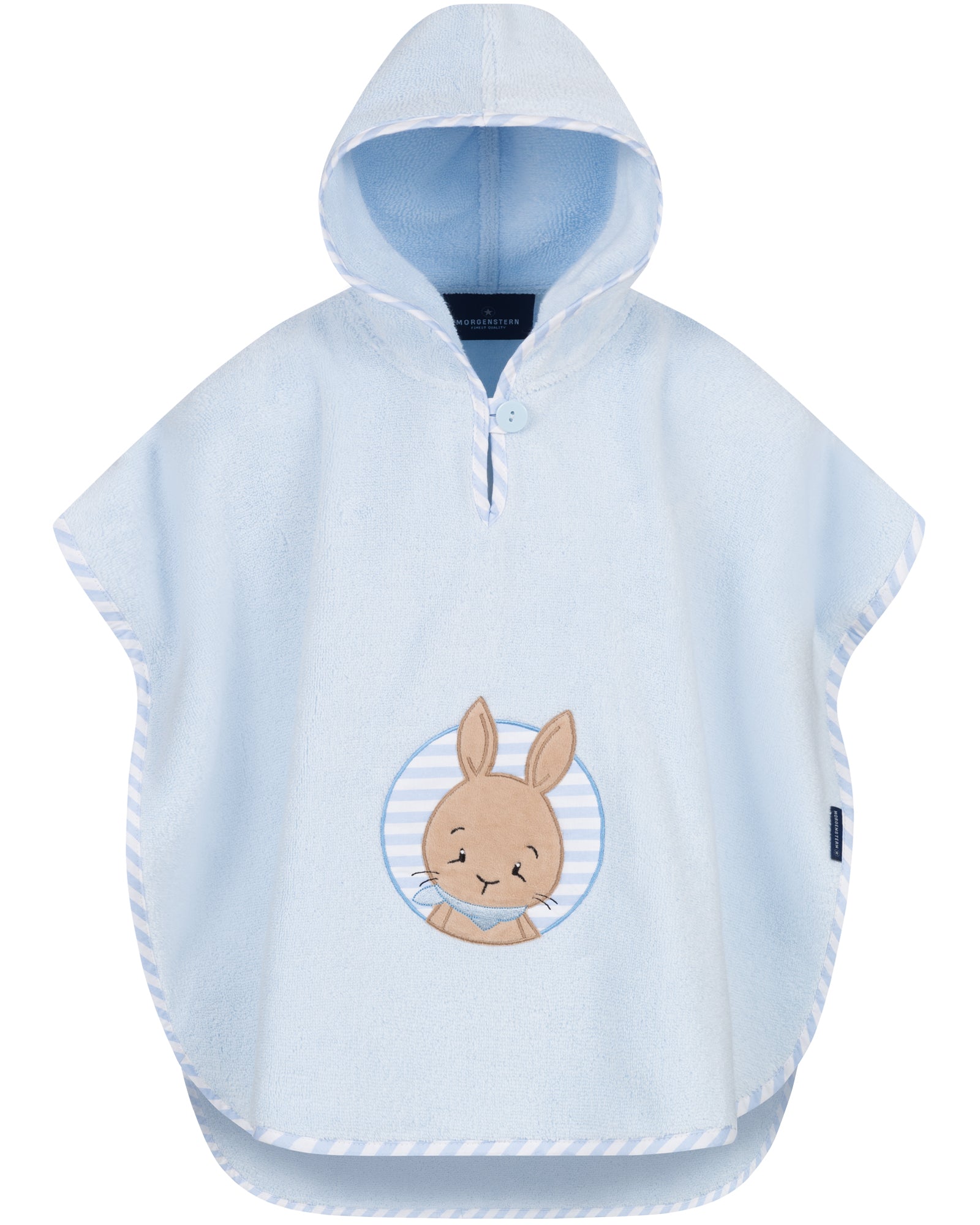 Kinder Badeponcho Hase blau