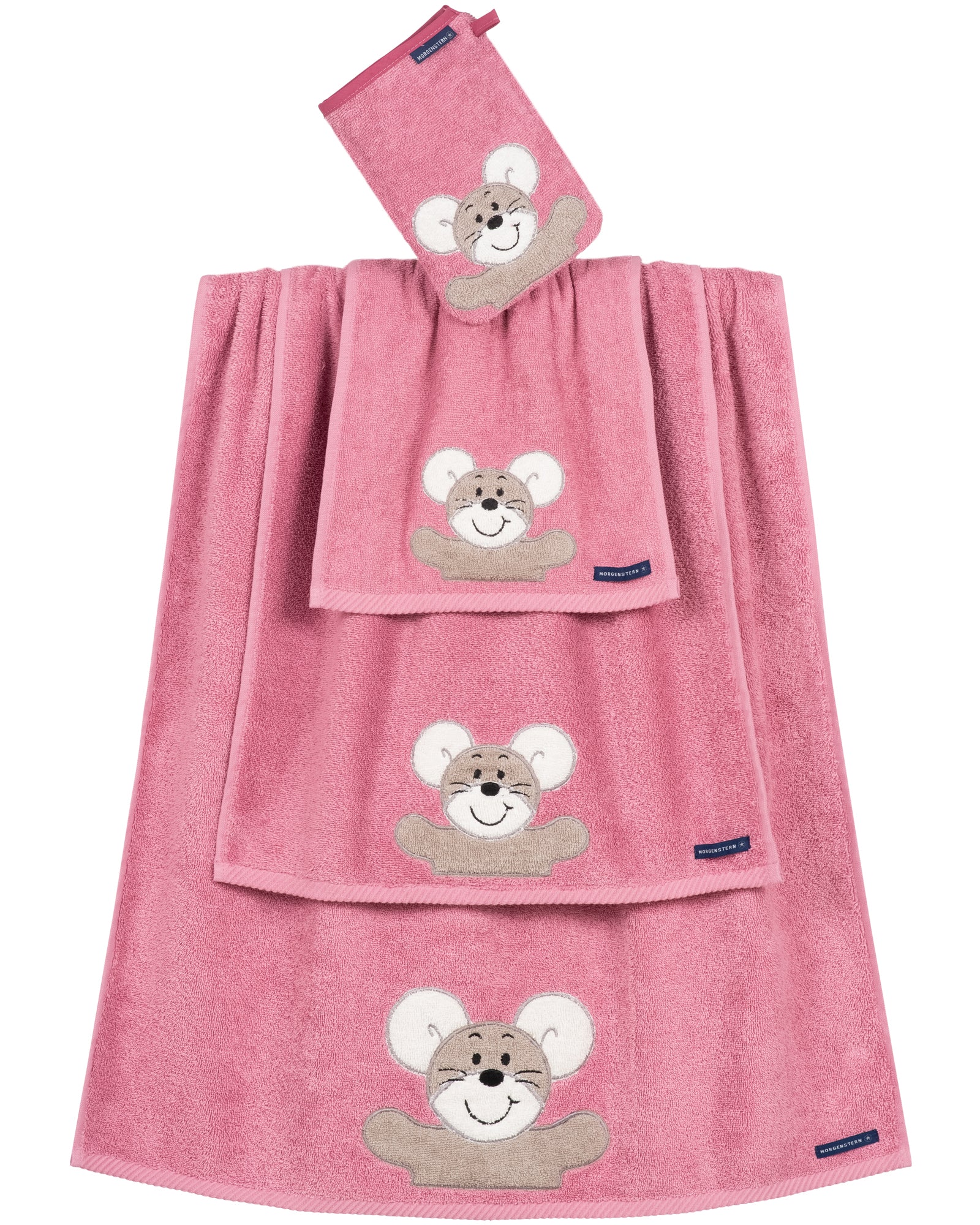 Morgenstern – Maus Kinder Handtuch pink