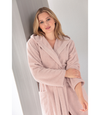 Cawö Pure Kapuzen Bademantel puder rosa
