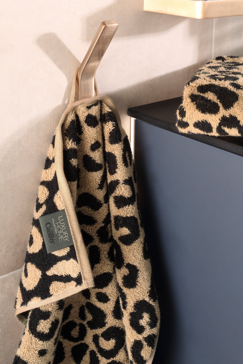 Cawoe Frottiertuch Two Tone Leo natur Detail