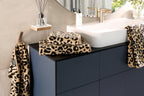 Cawoe Frottiertuch Two Tone Leo natur Badezimmerdetail