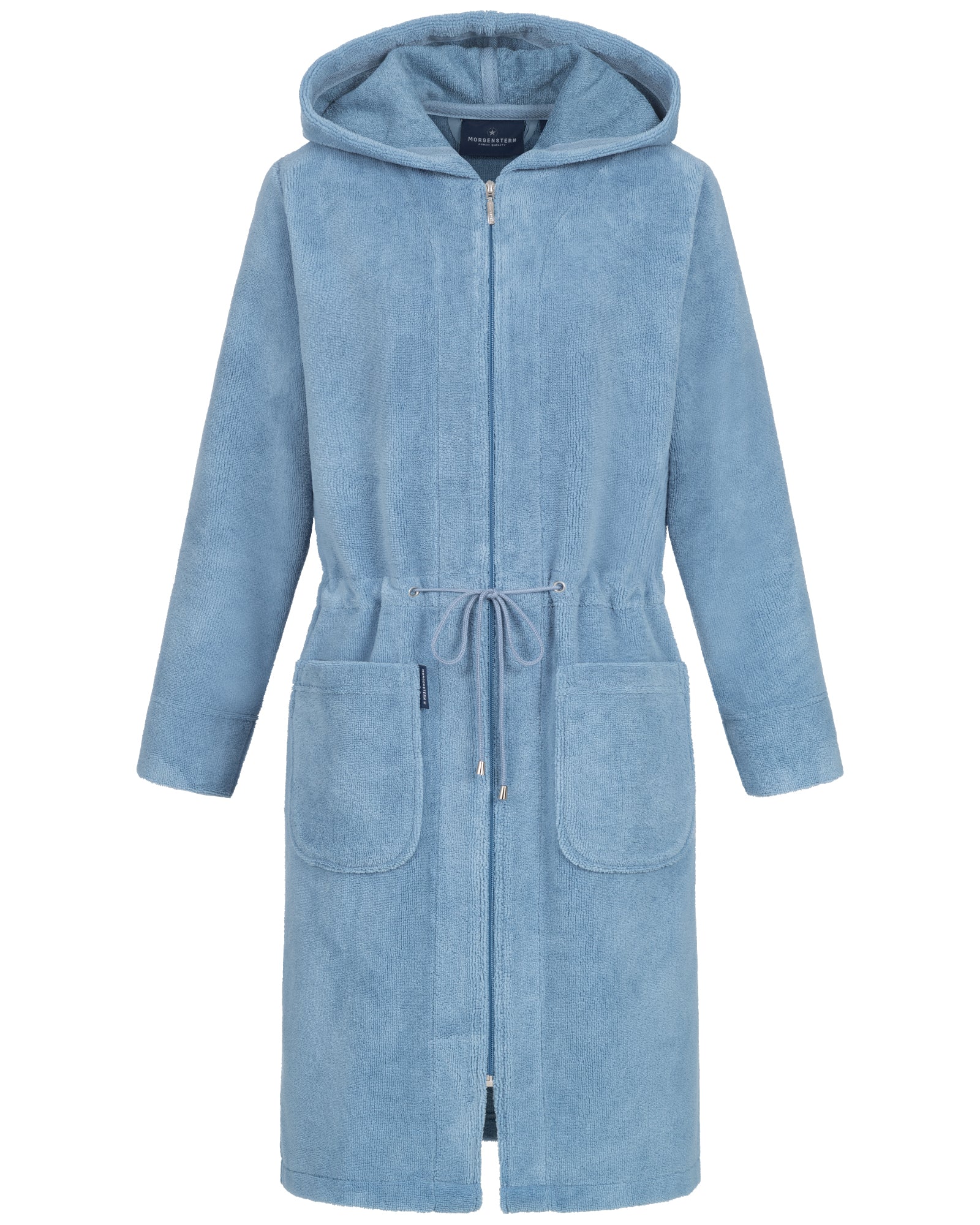 Morgenstern Damen Bademantel Parka Lisa jeansblau