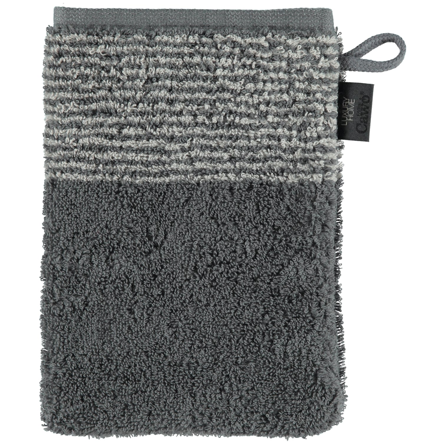 Cawö Waschhandschuh Two Tone 590 schiefer