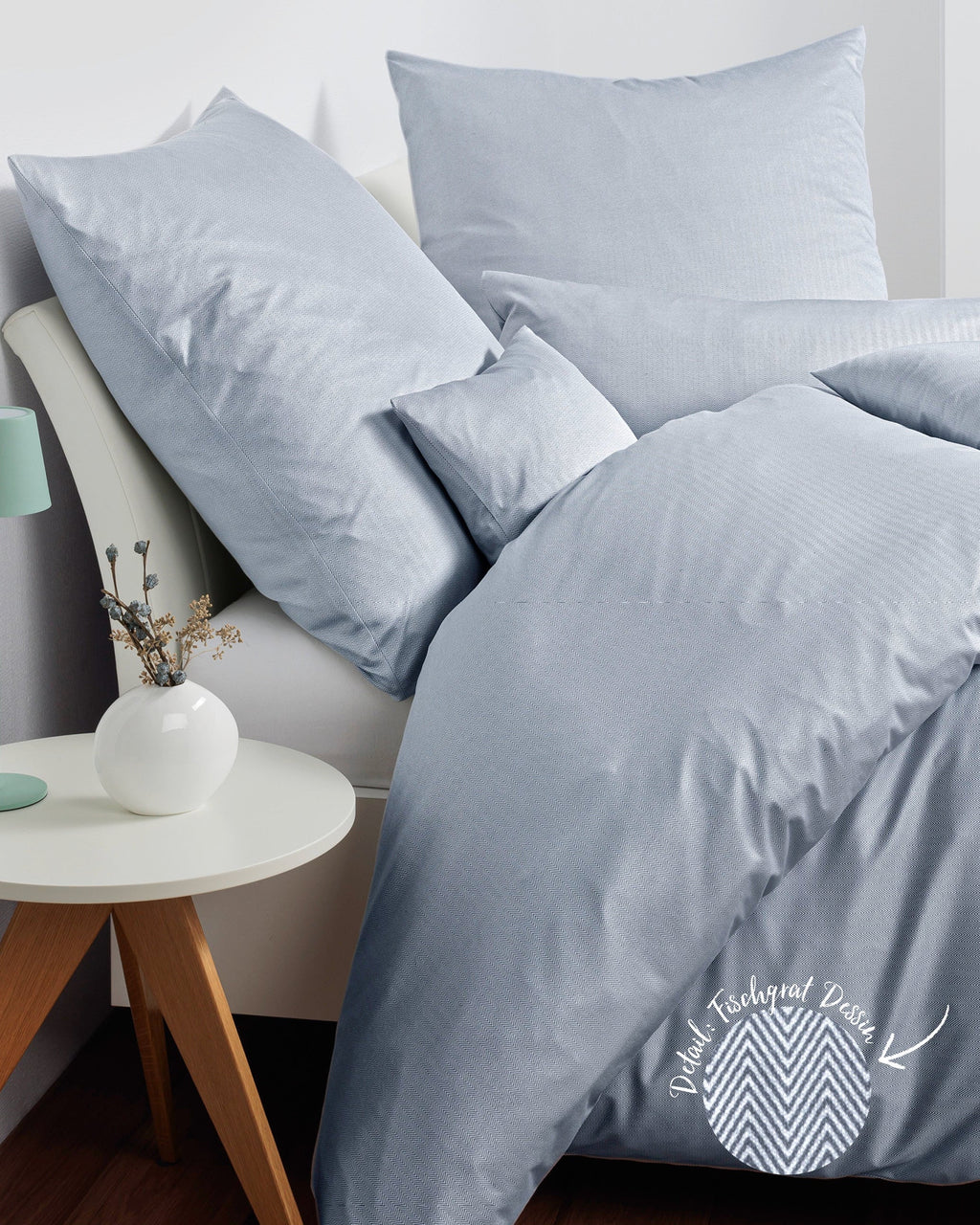 Jersey Bettwäsche Classic platin Janine