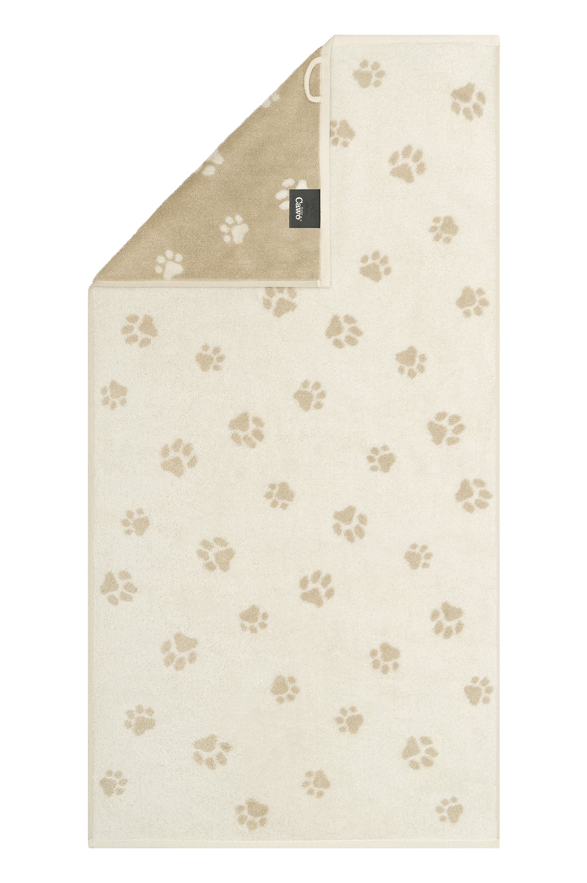 Handtuch We Love Dogs Pfoten natur beige