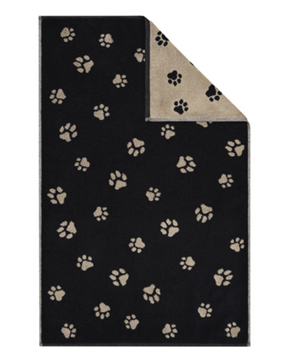 Badematte We Love Dogs Pfoten schwarz beige