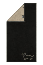 Cawö Handtuch Dackel We Love Dogs Companion schwarz beige 