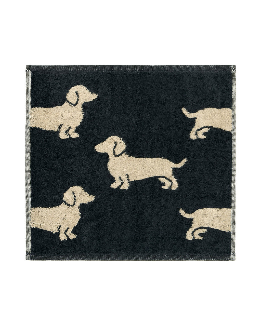 Seiftuch Dackel Dogs Allover schwarz beige 