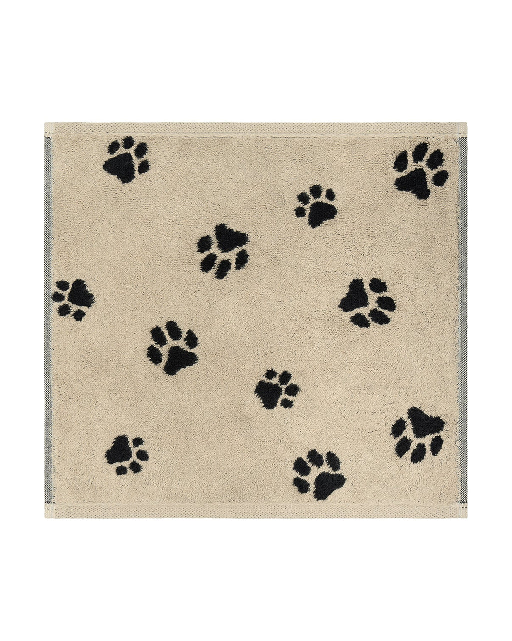 Cawö Pfoten Seiftuch beige schwarz