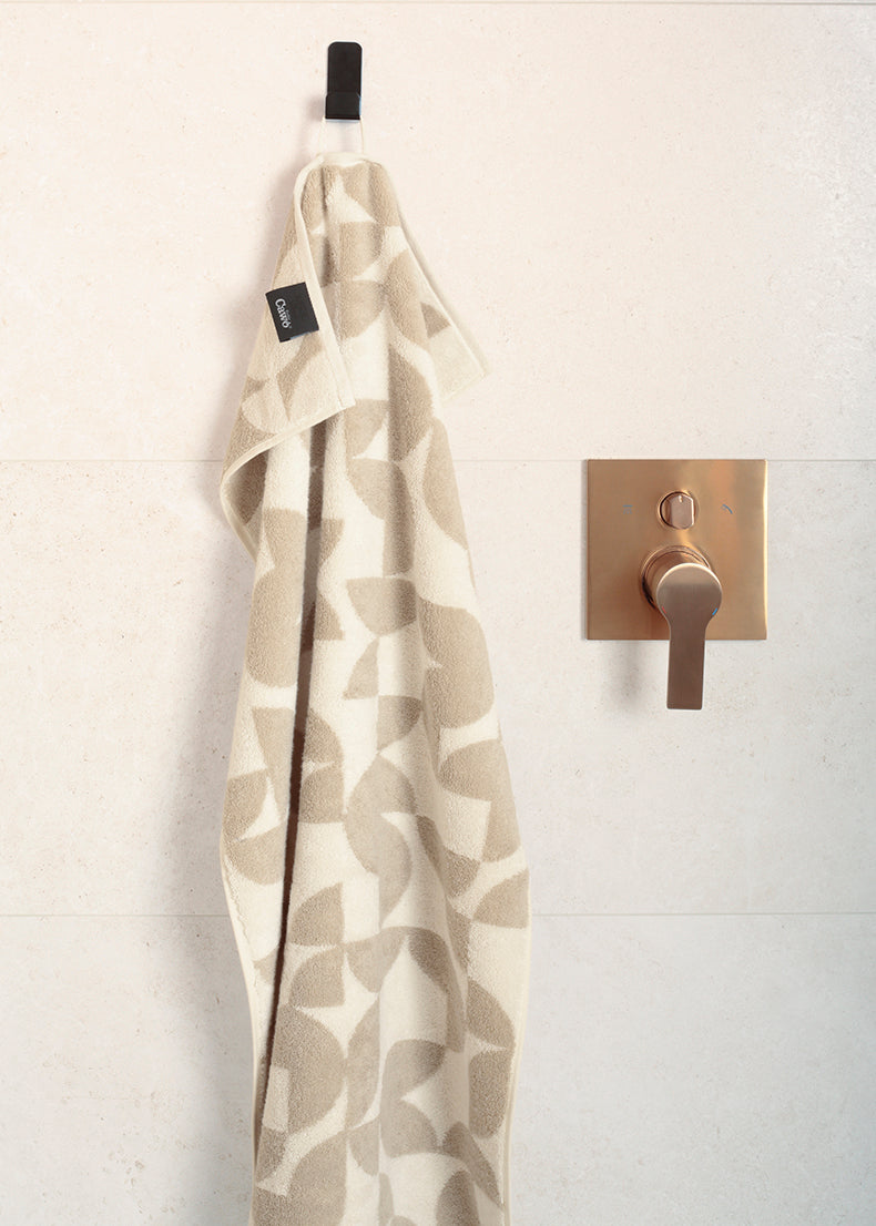 Cawö Handtuch Studio Grafik natur beige