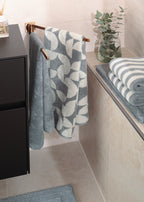 Cawö Handtücher Studio Grafik und Uni 7007 nordic blue