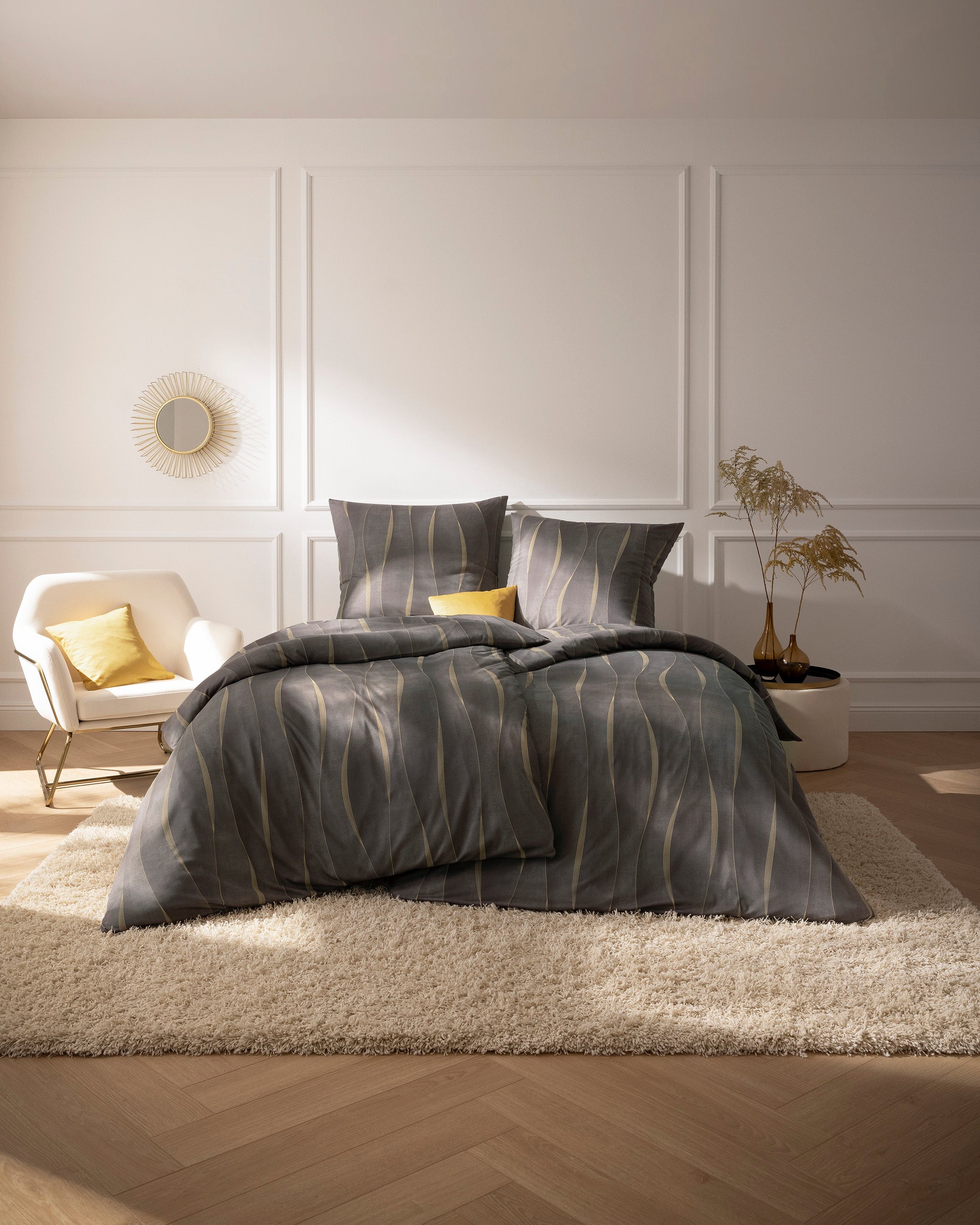 Estella Caja Jersey Bettwäsche grau