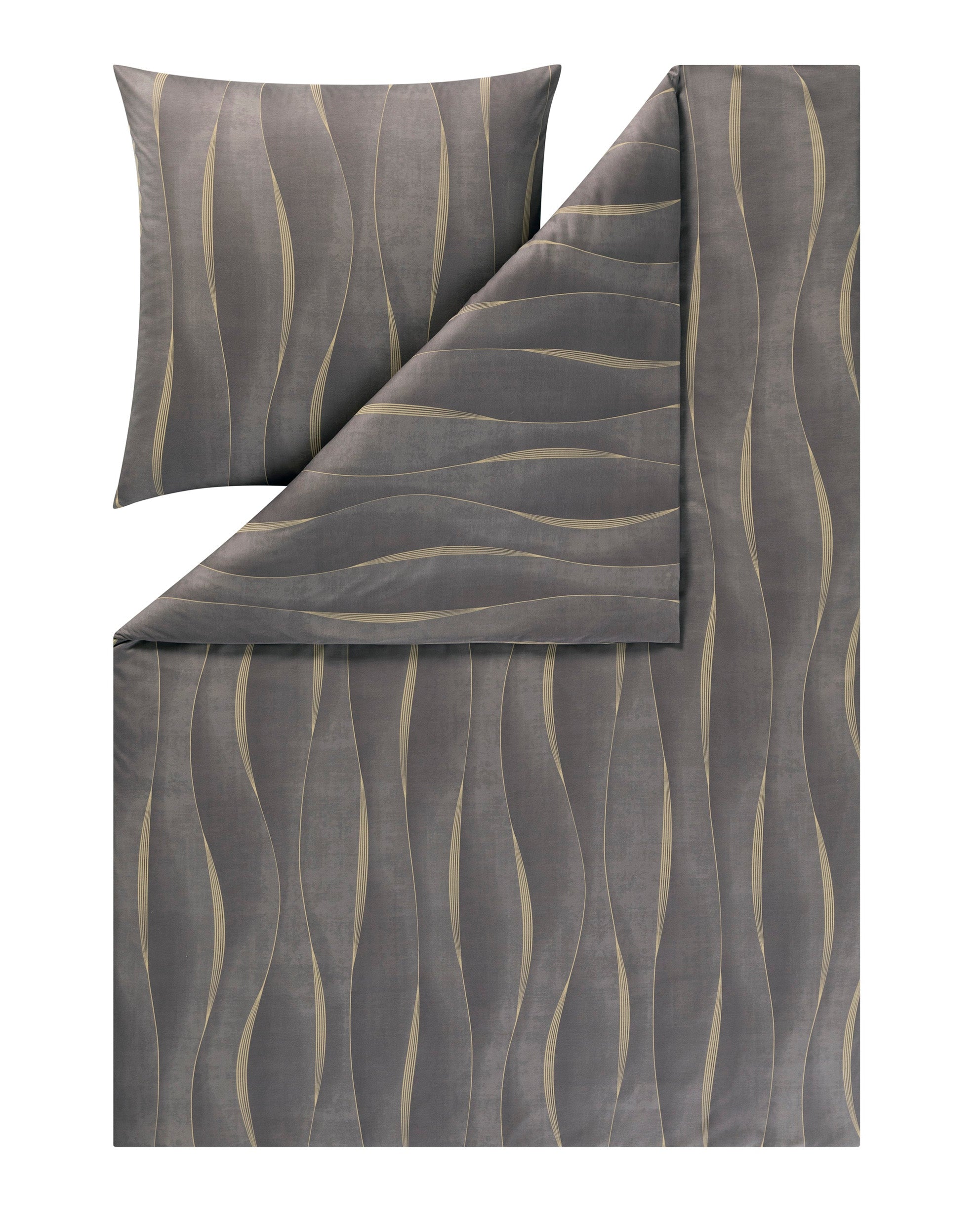 Estella Jersey Bettwäsche Caja grau-gelb