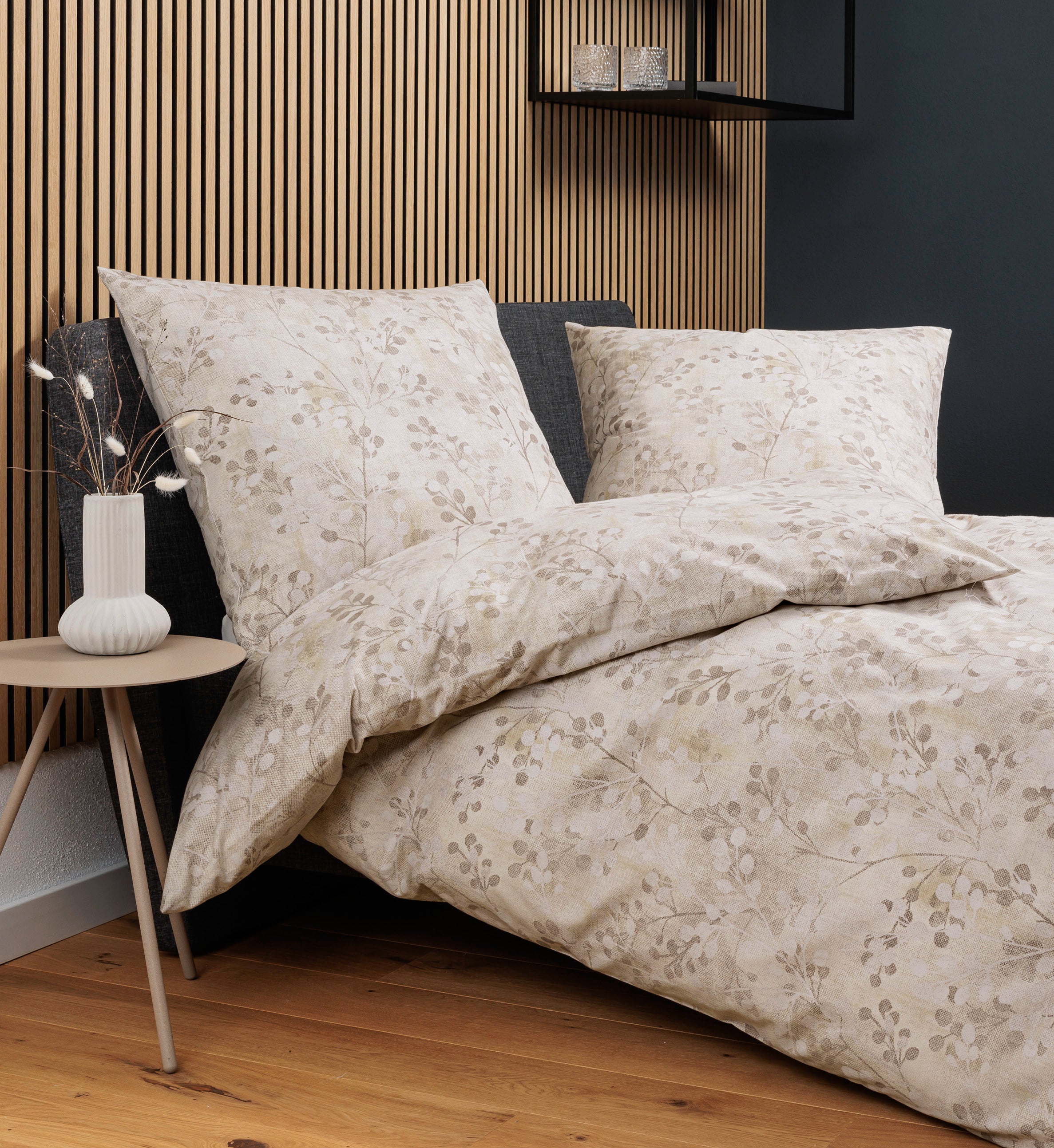 Janine Cortina Soft Cotton Bettwäsche floral natur