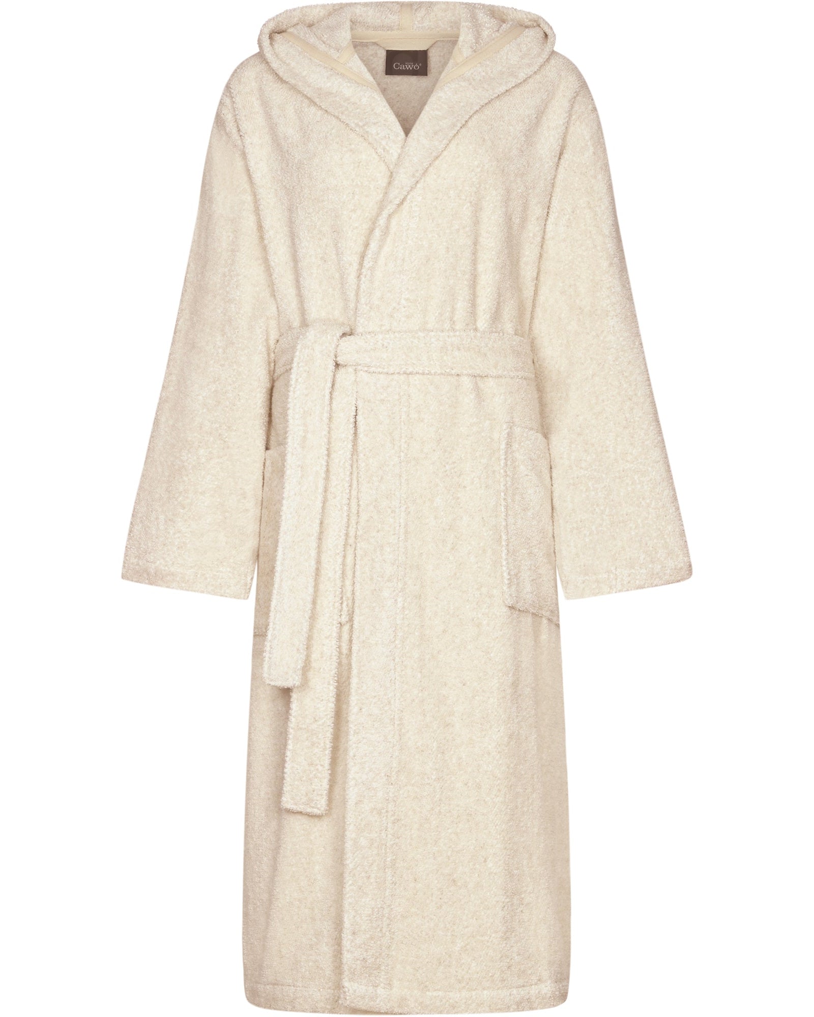 Kapuzenbademantel Cotton & Hemp Damen natur