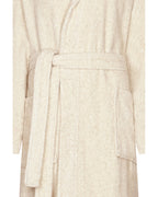 Kapuzenbademantel Cotton & Hemp Damen natur Detail