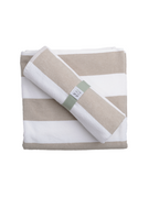 Wewo Saunatuch Streifen 70x200cm beige weiß