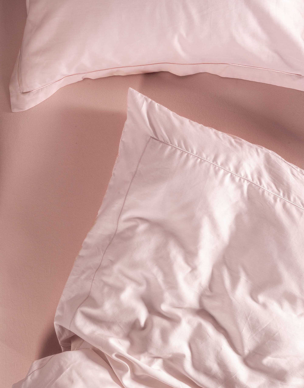 Detail Kopfkissen Satin Bettwäsche Aziza rose Essenza