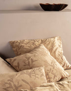 Kissendentails Satin Bettwäsche Claudine golden sand Essenza