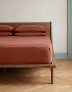 Bett Fine Organic Jersey Spannbetttuch terracotta
