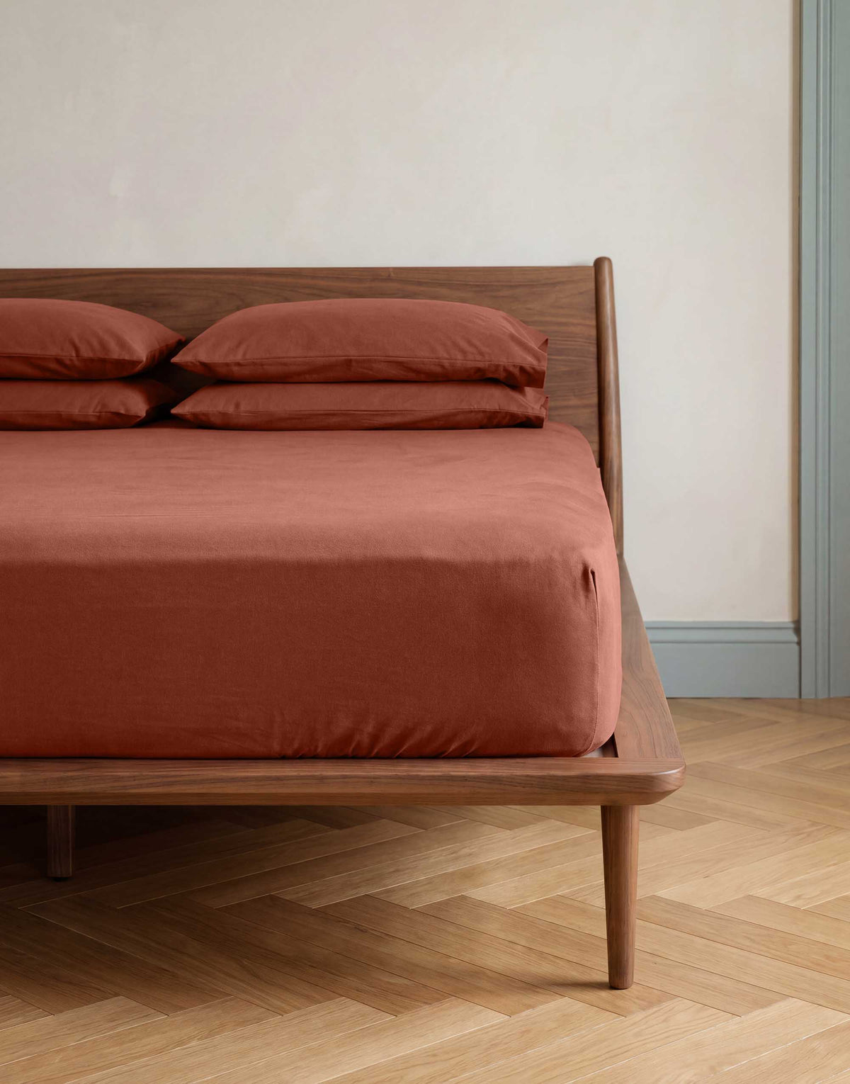Bett Fine Organic Jersey Spannbetttuch terracotta