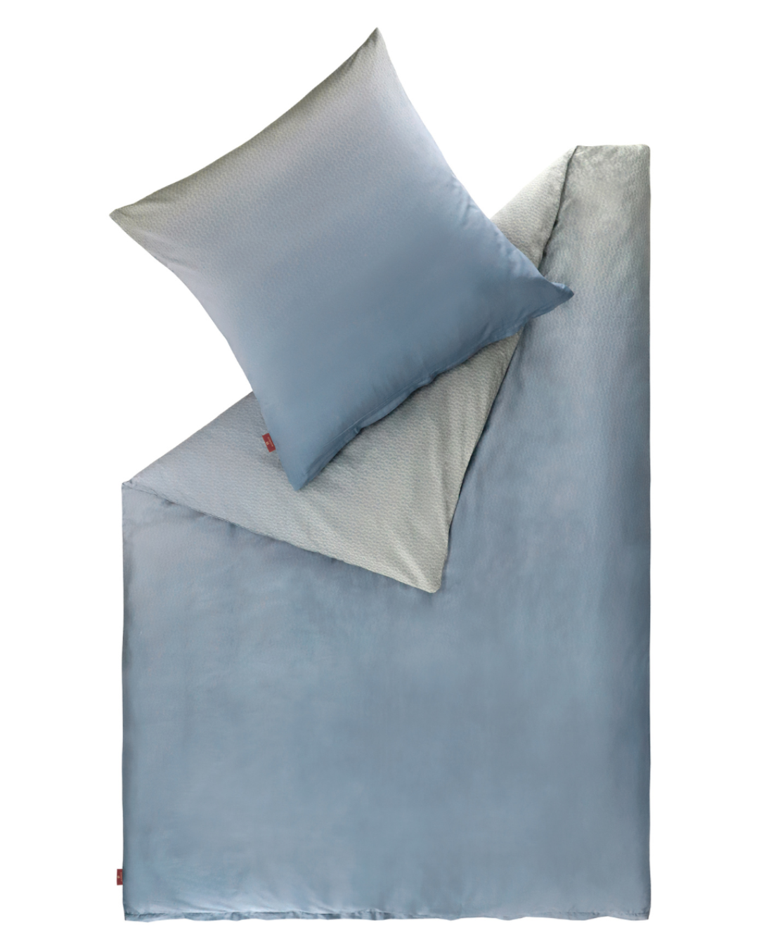 Aigner Satin Bettwäsche Edina 135x200cm hellgrau-hellblau