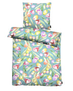 Bettwäsche Tulip 135x200 tulpenmotiv petrol