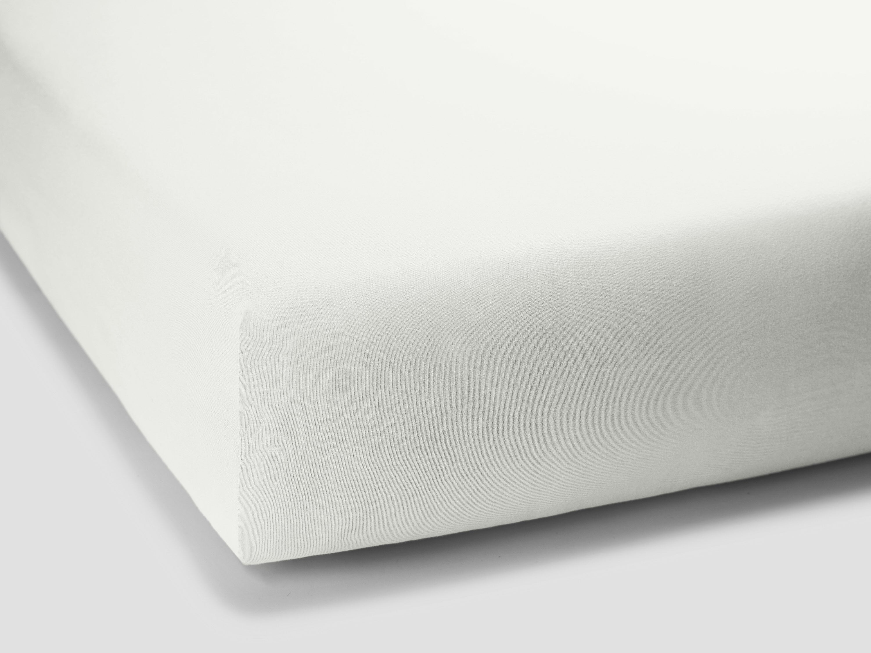 Bella Donna Jersey Spannbetttuch Matratzenecke wollweiß