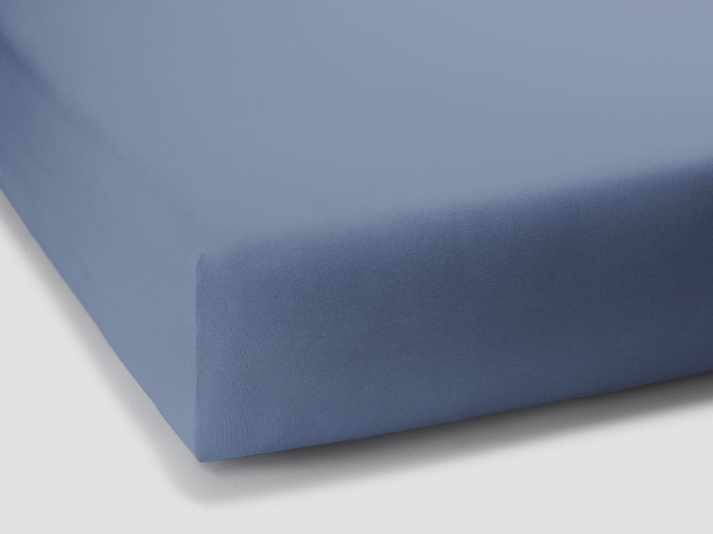 Bella Donna Jersey Spannbetttuch Matratzenecke jeansblau