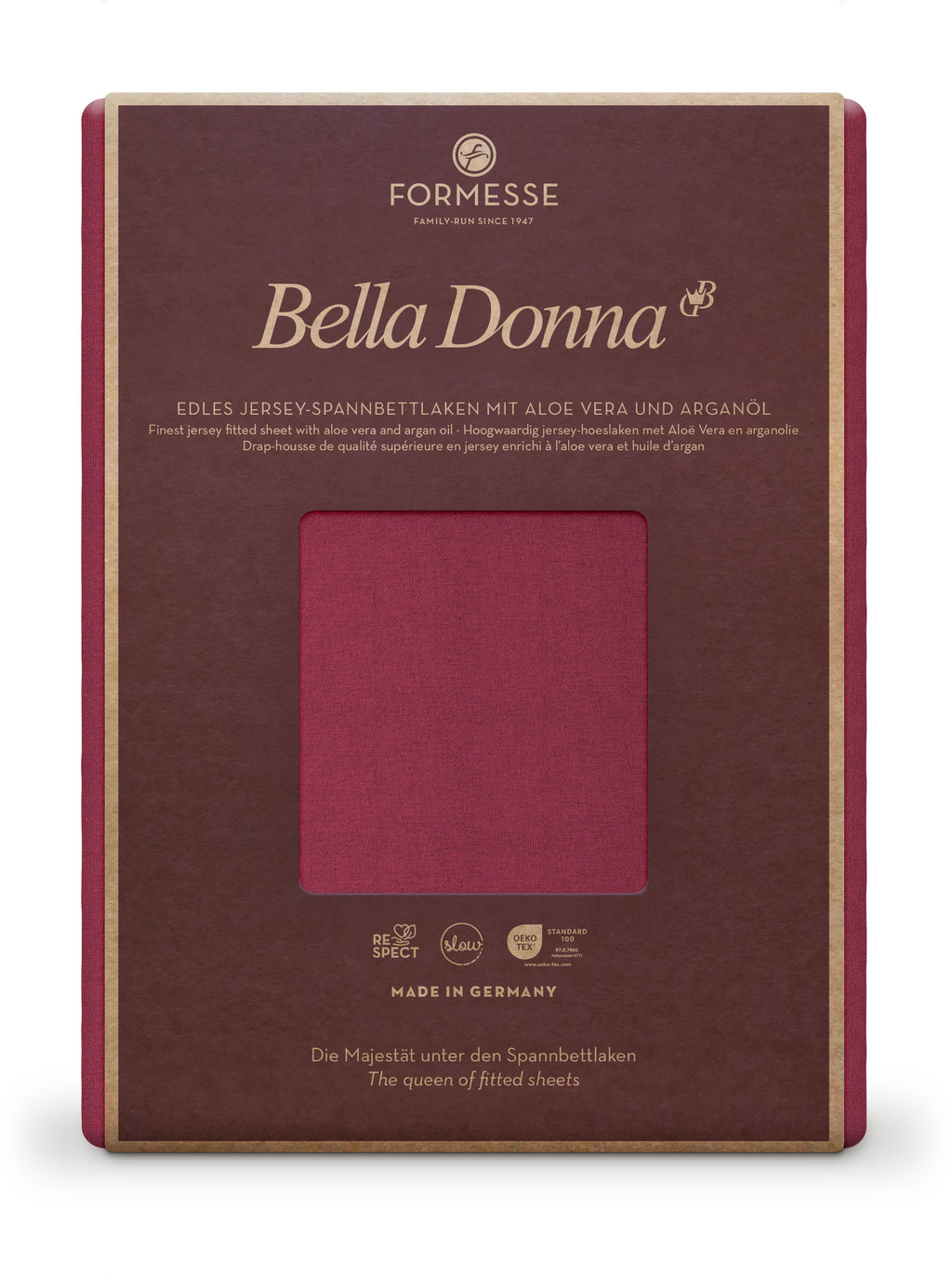 Bella Donna Jersey Spannbetttuch Packshot bordeaux