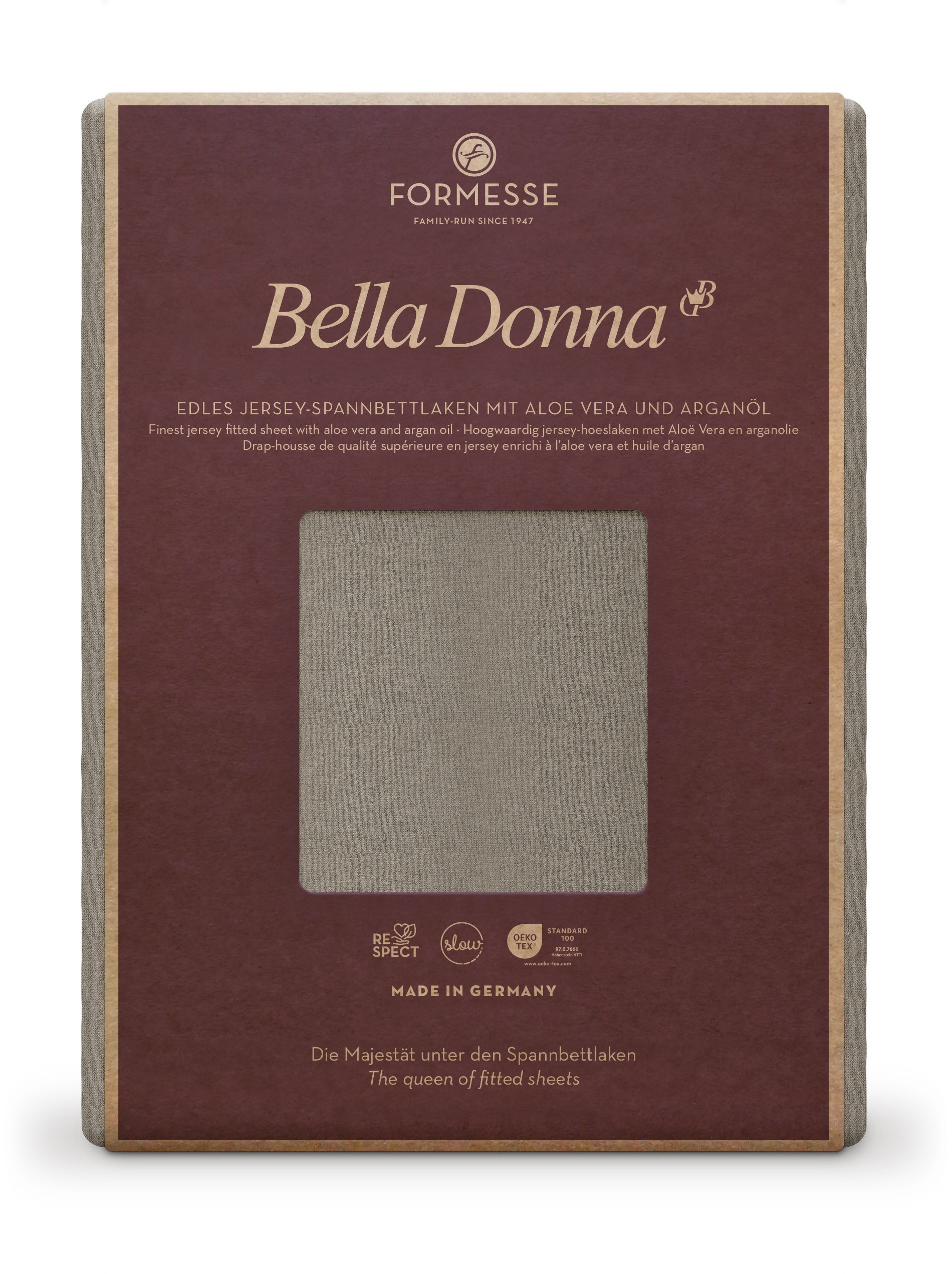 Bella Donna Jersey Spannbetttuch platin