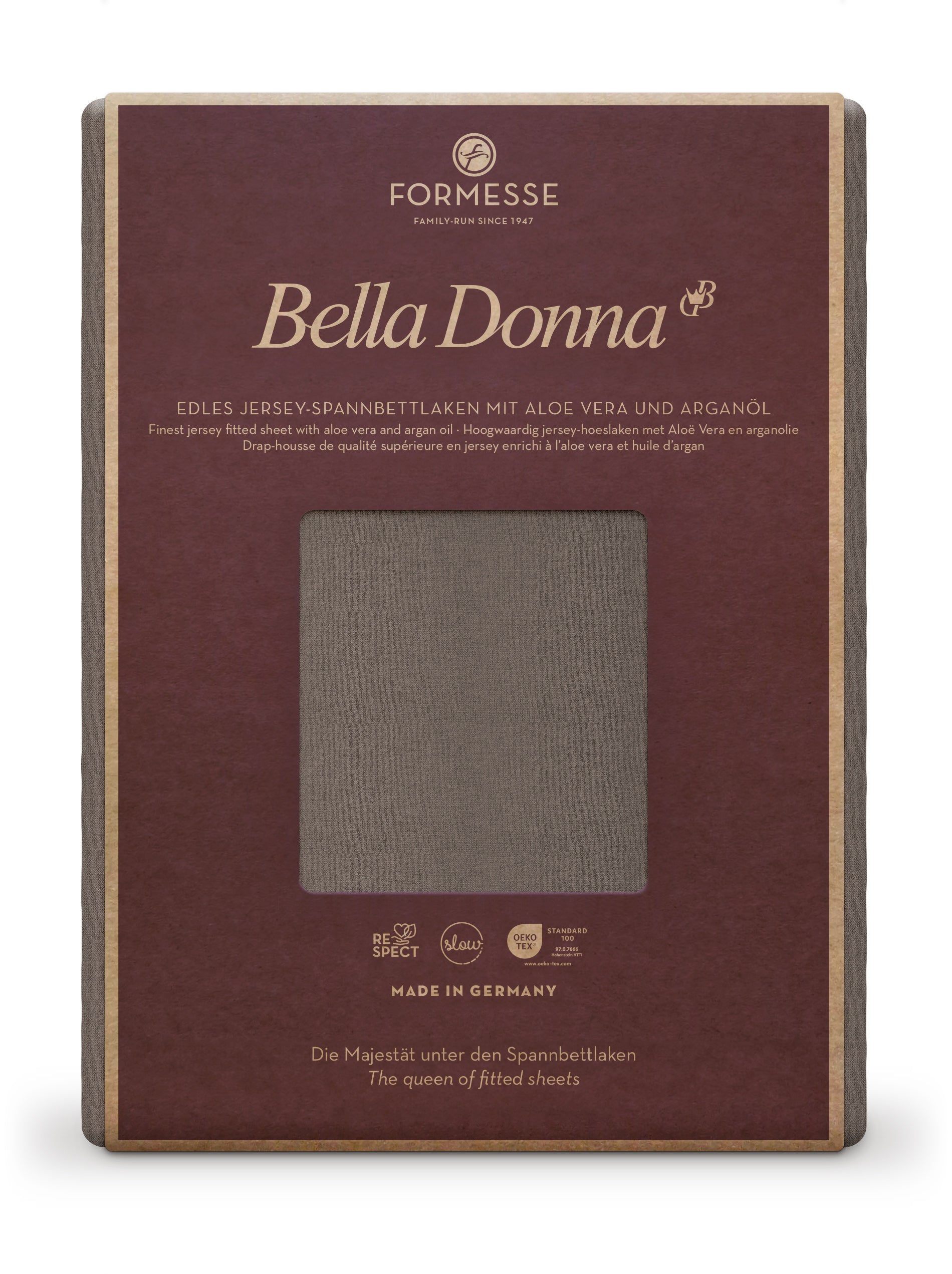 Bella Donna Jersey Spannbetttuch trüffel