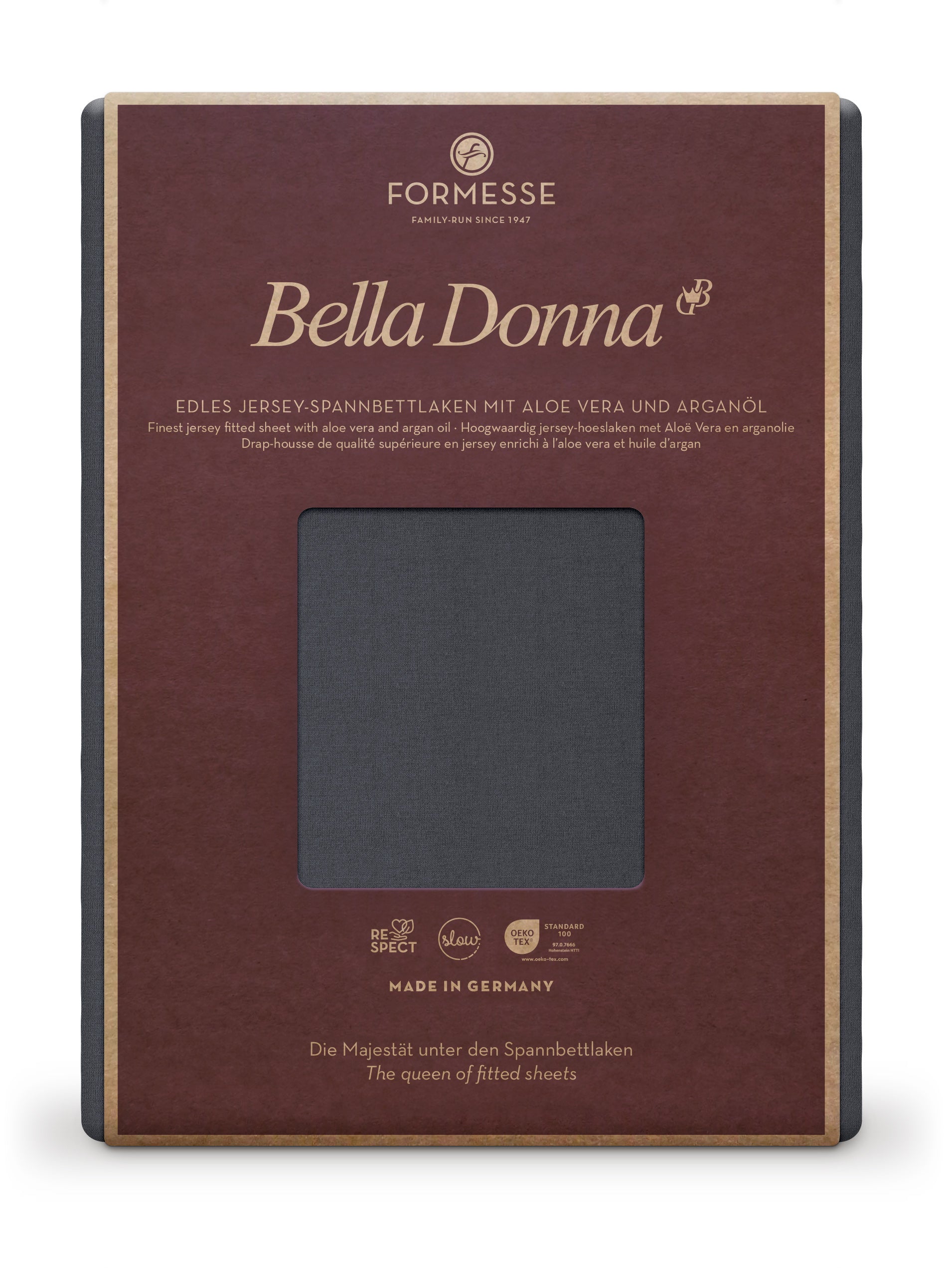 Bella Donna Jersey Spannbetttuch Packshot anthrazit