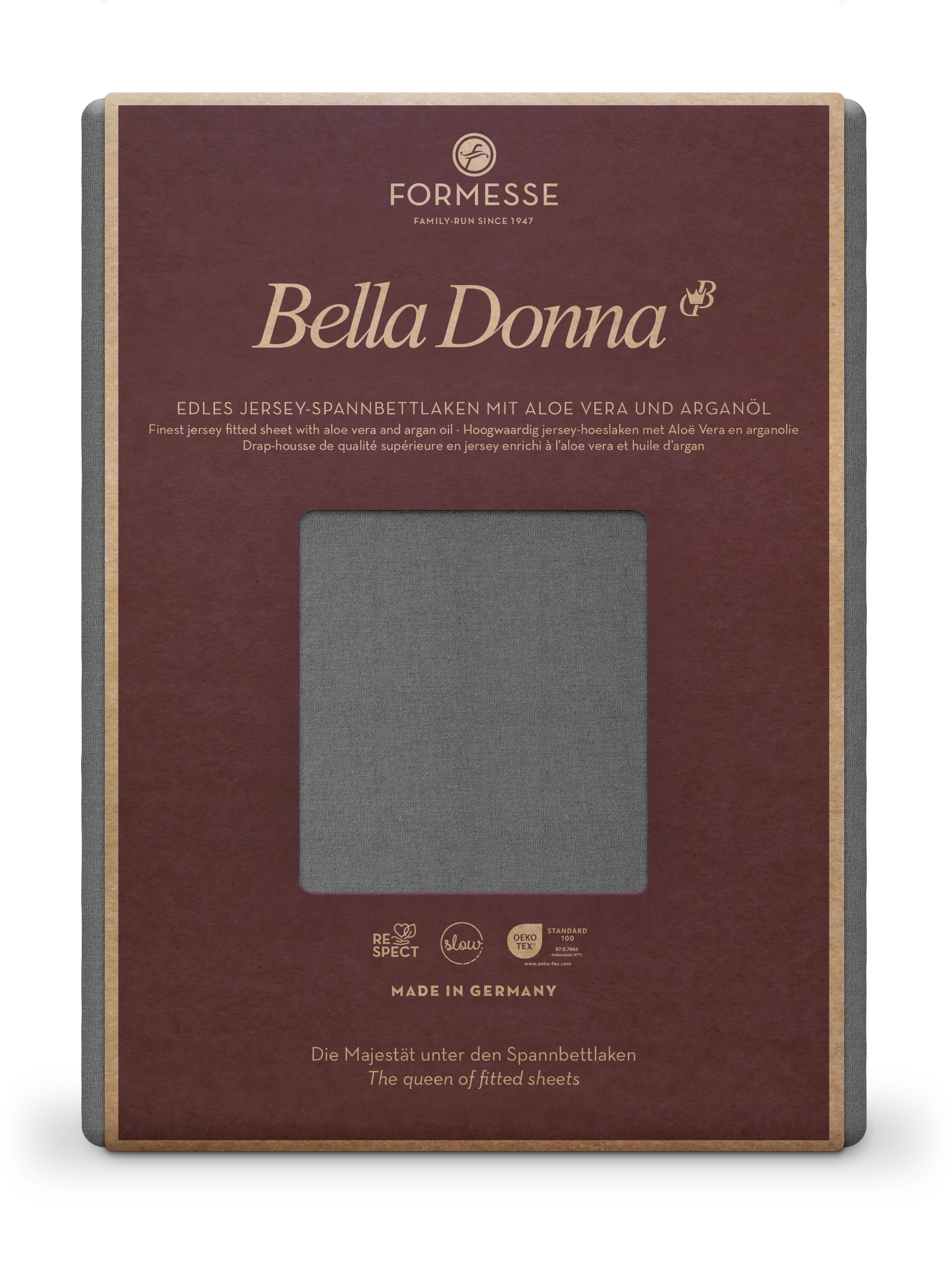 Bella Donna Jersey Spannbetttuch Packshot hellanthrazit