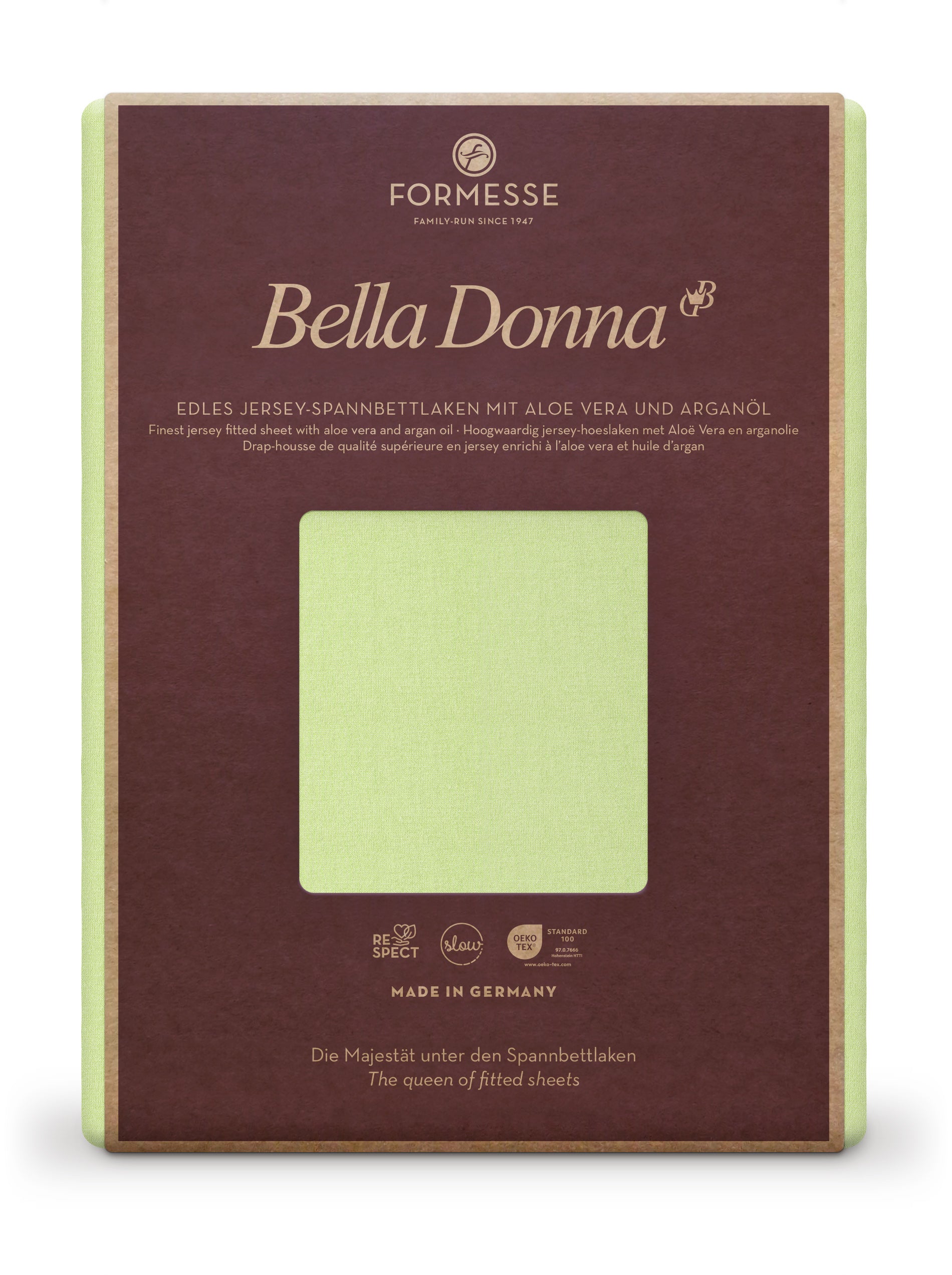 Bella Donna Jersey Spannbettlaken limette