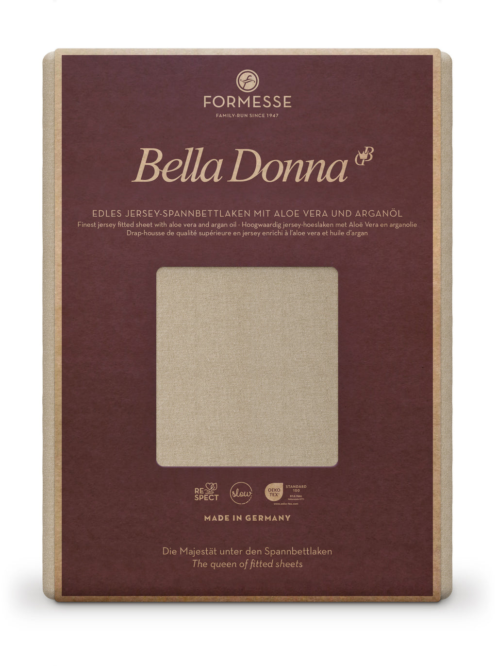 Bella Donna Jersey Spannbetttuch Packshot champagner