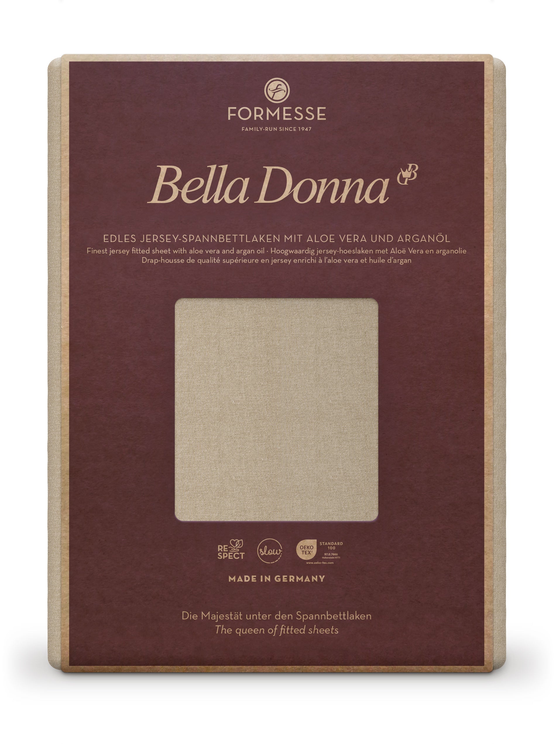 Bella Donna Jersey Spannbetttuch Packshot champagner