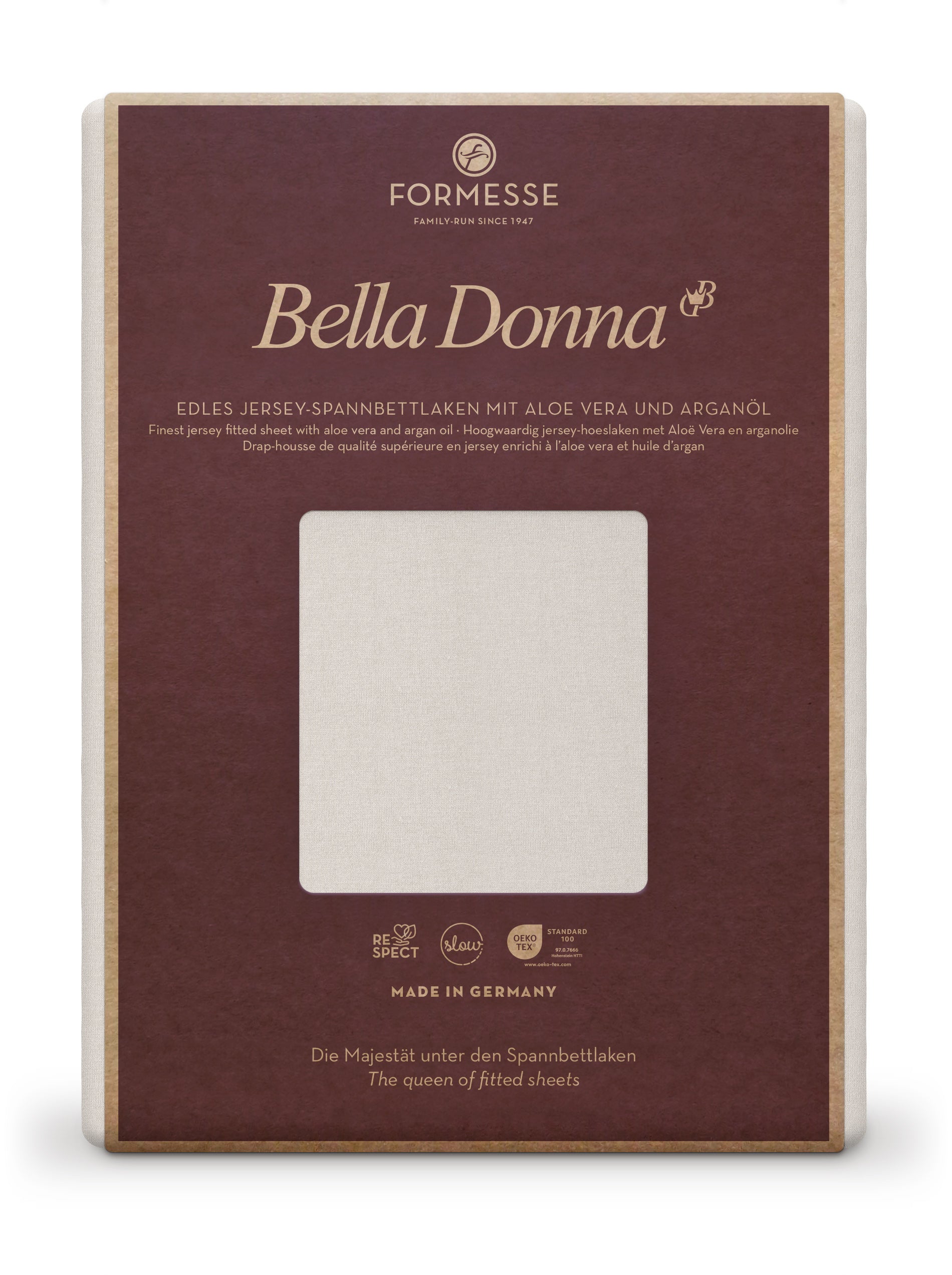 Bella Donna Jersey Spannbetttuch Packshot silber